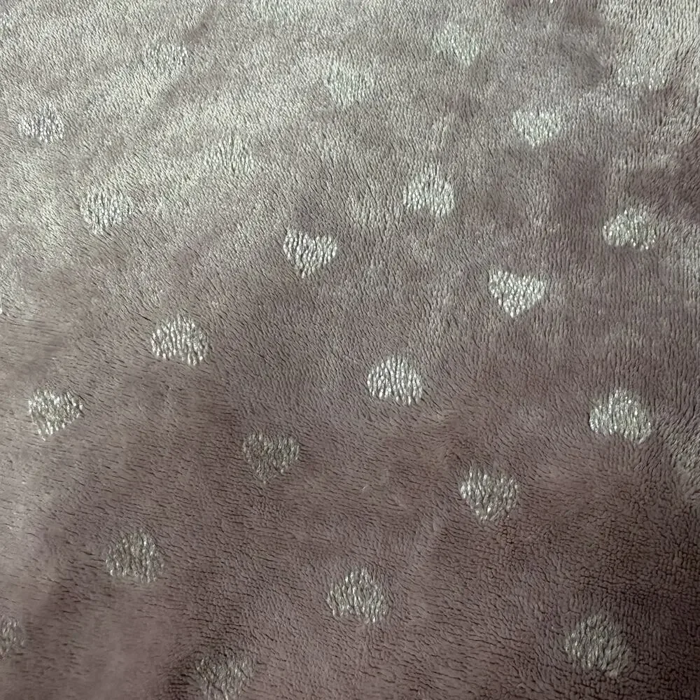 Adirondack Baby Blanket Silver Hearts Rose Pink Security 30
